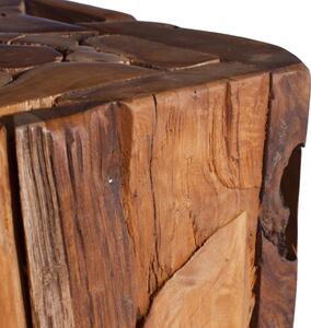 Masă laterală, 30 x 30 x 80 cm, lemn masiv de tec