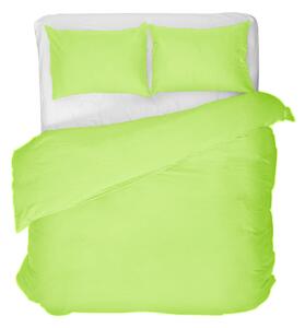 Lenjerie de pat jersey, cu fermoar, 140 gr/mp, verde fosforescent, 36, 100% bumbac, Gecor