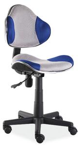 Scaun ergonomic de birou copii gri-albastru Q-G2, 48X41X78/95