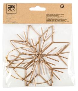 Set 2 bucati decoratiuni de Craciun GOLDEN SNOW metalice 11,5 cm, aurii