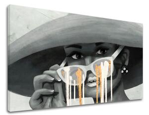 Tablouri canvas FEMEIE ÎN PĂLĂRIE 001 (tablouri moderne pe)