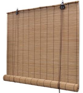 Jaluzea tip rulou, maro, 140 x 220 cm, bambus
