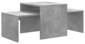 Set măsuțe de cafea, gri beton, 100x48x40 cm, PAL