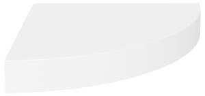 Rafturi colțar de perete, 4 buc., alb, 25 x 25 x 3,8 cm, MDF