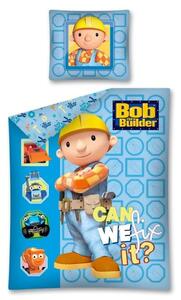 Lenjerie albastră pentru copii Bob Builder 1 buc 70x80 cm (standard gratuit) Lăţime: 140 cm | Lungime: 200 cm