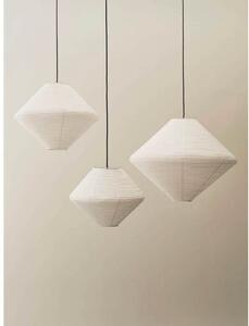 HAY Abajur Diamond, Ø50 cm, alb, hârtie/bambus, Alb, Camera de zi / sufragerie, Hârtie / Carton, Scandinavă