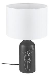 Lampă de masă VINOZA 1xE27/40W/230V albă/neagră Eglo 43823
