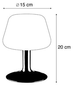 Lampă de masă din alamă cu variator tactil în 3 trepte, inclusiv LED - Tilly