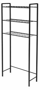 Etajera baie OTIS, negru, metal, 52x24x150 cm