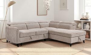 Colțar Extensibil Harmony KF7905 cu Ladă Depozitare, Șezlong Dreapta, Gri Deschis