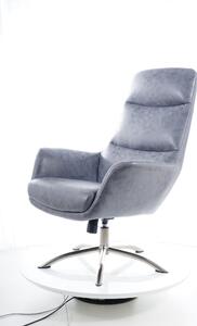 Fotoliu scaun gri/argintiu NIXON 68x50x110 cm