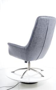 Fotoliu scaun gri/argintiu NIXON 68x50x110 cm