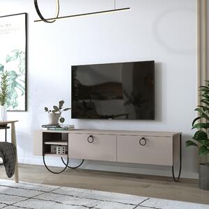 Comoda TV Norfolk, bej, PAL/metal, 150x36x44 cm
