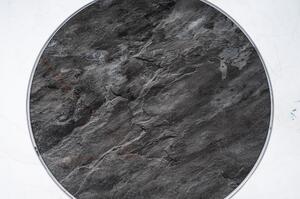 Masuta IBIZA C, negru, sticla securizata, 43x51