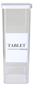 Organizator baie HMY-6380, transparent, plastic, 10x10x26 cm