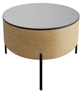 Masuta cafea ZENGA stejar auriu/negru, 120x60x37 cm