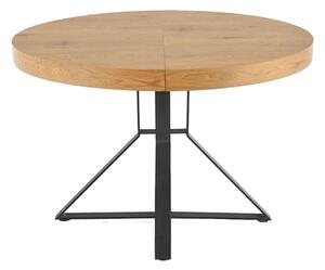 Masa extensibila MERCY, stejar/negru, 120/160x120x80 cm