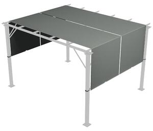 Outsunny Învelitoare pentru Pergolă cu Buzunare și Curele pentru Stâlpi, 488x122 cm, Gri Închis | Aosom Romania