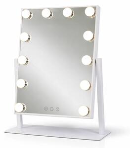 Oglindă cosmetică, sistem iluminare LED cu 3 culori, Senzor Tactil, Luminozitate Reglabilă, Alb