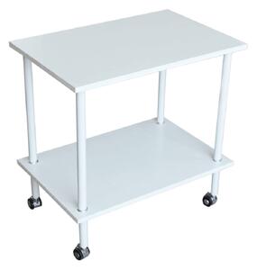 Masuta LABON, alb mat, metal, 60x40x61 cm