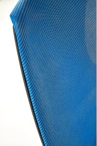 Scaun de birou VALDEZ albastru/negru, 64/60x116/122x46/52 cm