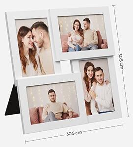 Rama foto, Songmics, Alb, 30.5x30.5x2.4 cm