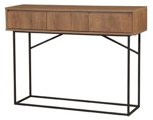 Consola MIA, nuc/negru, PAL melaminat/metal, 120x36x90 cm