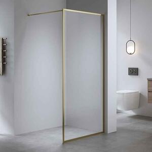 Paravan de duș Walk-In Mediterraneo Trixie 100 cm, sticlă securizată 8 mm, profil auriu