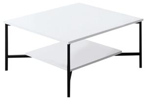 Masuta cafea Black Line, alb/negru, PAL, 80x80x40 cm