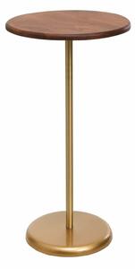 Masuta cafea 1032-1, auriu/stejar, metal/lemn, 40x40x75 cm