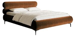 Pat matrimonial 160 cm Rirri 160B (cu somieră) (miere + negru). Promo -20%. 1099892