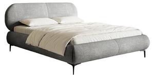 Pat matrimonial 140 cm Octave 140 (cu somieră) (cu sp. depozitare) (gri + negru). Promo -22%. 1099968