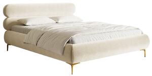 Pat matrimonial 160 cm Rirri 160B (cu somieră) (crem + auriu). Promo -22%. 1099887