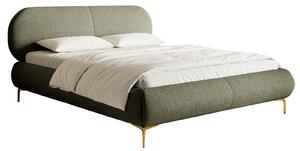 Pat matrimonial 160 cm Octave 160B (cu somieră) (măslin + auriu). Promo -20%. 1099993