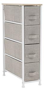 Comoda OFELIA TYP 2, alb/bej/gri, 48x20x76 cm