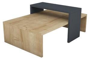 Masuta cafea GLOW, stejar/gri antracit, PAL, 80x50x31.8 cm