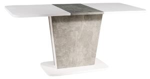 Masa CALIPSO alb/efect de beton 110(145)x68.6x76