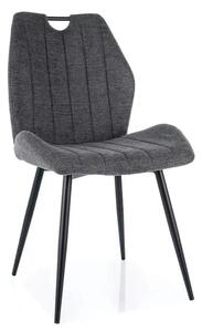 Scaun ARCO, gri inchis/negru, stofa clasica - Brego 18/metal, 51x43x91
