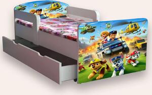 Paw Patrol (Patrula catelusilor) cu manere Varianta 3 Mare 2-12 ani Cu sertar Fara saltea