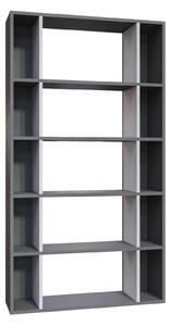 Biblioteca Sanborn, gri/alb, PAL melaminat, 90x25x164 cm