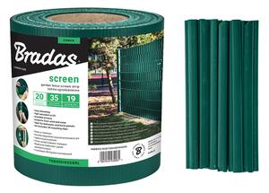 Bandă opacizare gard din PVC 19cm x 35m, 450g/m2, Bradas, verde