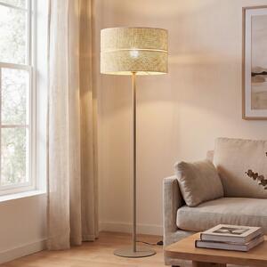 TK Lighting Lampadar Calma, bej, rafia, înălțime 159 cm, E27, Bej, Camera de zi / sufragerie, Altele