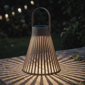 Lampă solară decorativă, H&S Collection, cu LED, cu agățătoare, 24 cm, culoare taupe