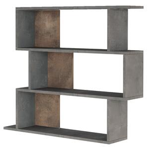 Biblioteca suspendata LF2-GP, gri/maro, PAL, 104x22x88 cm