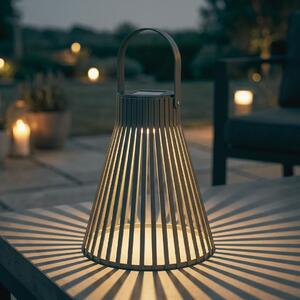Lampă solară decorativă, H&S Collection, cu LED, cu agățătoare, 24 cm, culoare kaki