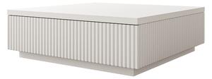 Măsuță de cafea Miami 413, Alb, MDF, PAL laminat, 26x80x81cm, 29 kg