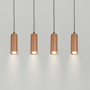 Briloner Lampă suspendată Ida, maro, cu 4 becuri, lungime 76 cm, GU10, reglabil, Maro / Rugină, Bucătărie, Metal, Modern