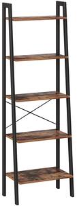Biblioteca TAYLOR 5 rafturi 172x56 cm, rustic maro