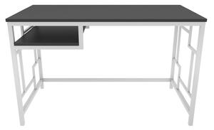 Birou Kennesaw, alb/gri antracit, PAL, 120x60x75 cm