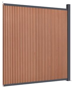 Panouri de gard, maro, 173x186 cm, WPC